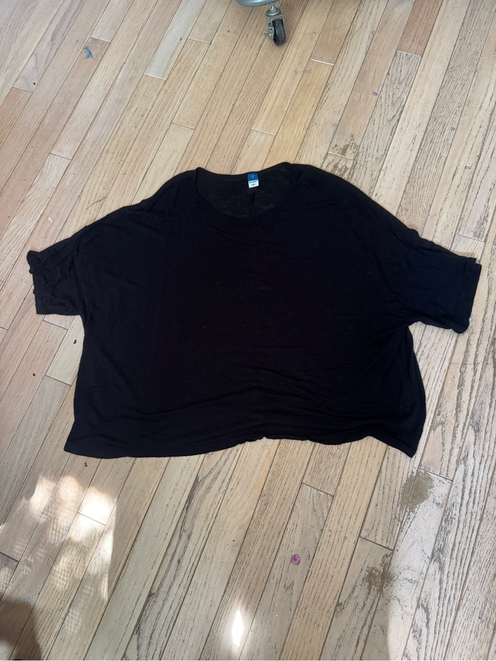 Old navy oversized black stretchy crop top medium very oversized - Picture 2 of 9